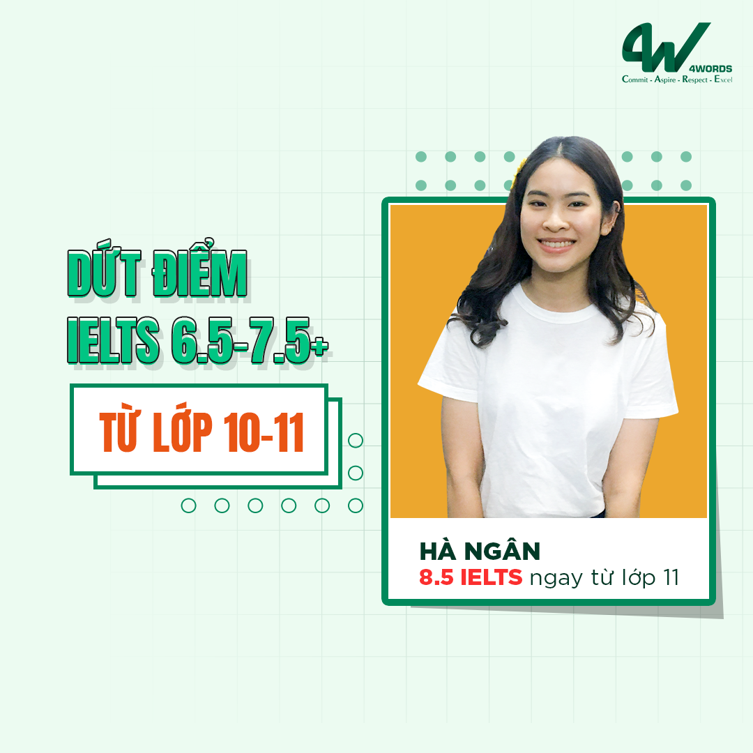 Lên lộ trình dứt điểm IELTS 6.5-7.5+ ngay từ lớp 10-11